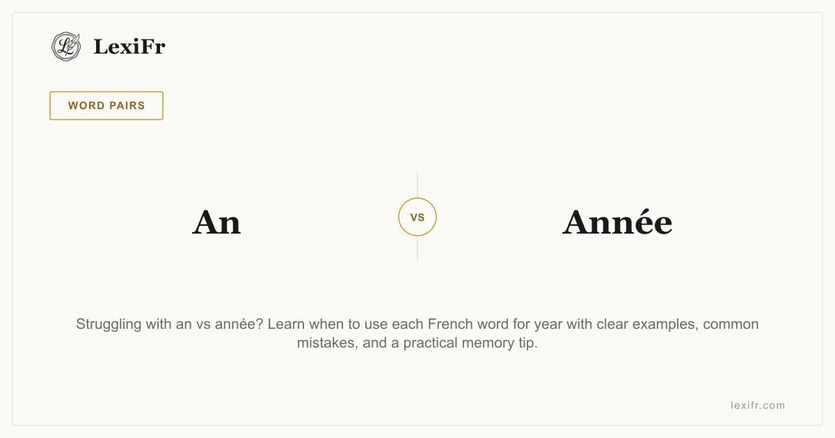 An vs Année: Two French Words for Year - article illustration