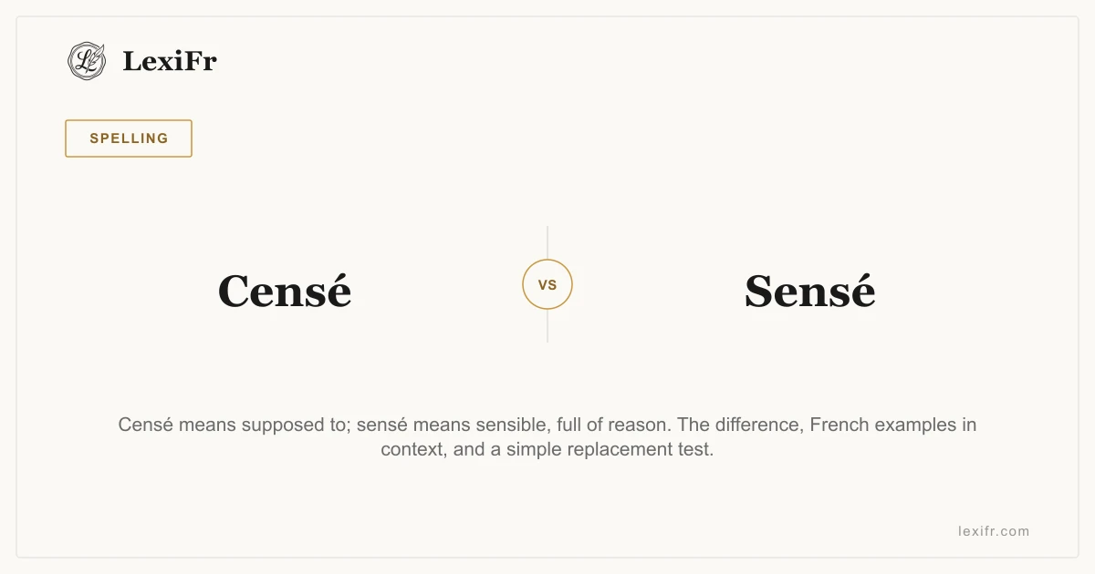 Censé vs Sensé: Which One Should You Use? - article illustration