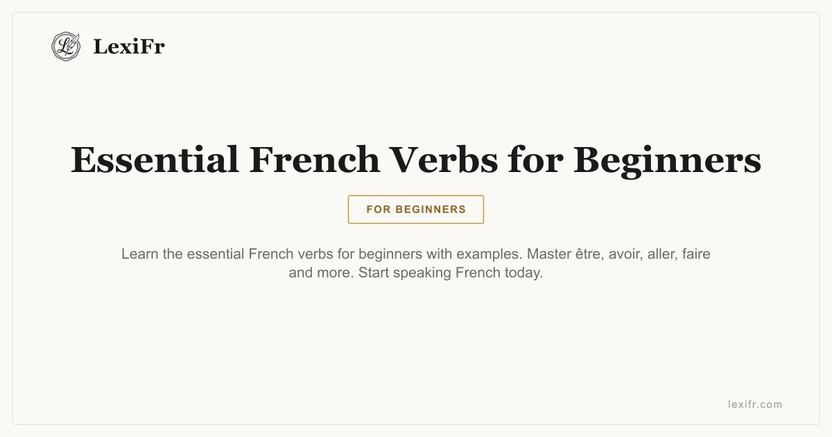 Essential French Verbs for Beginners - article illustration