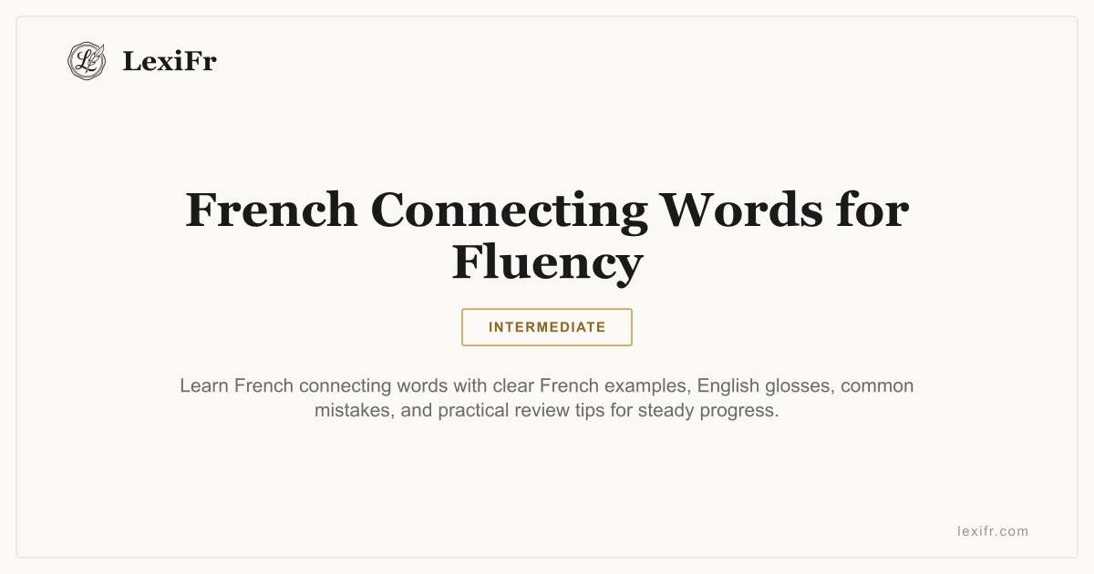 French Connecting Words for Fluency - article illustration