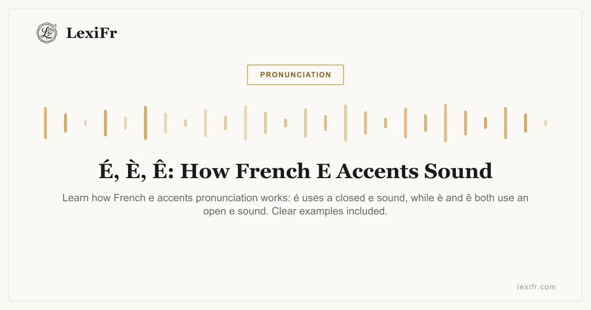 É, È, Ê: How French E Accents Sound - article illustration