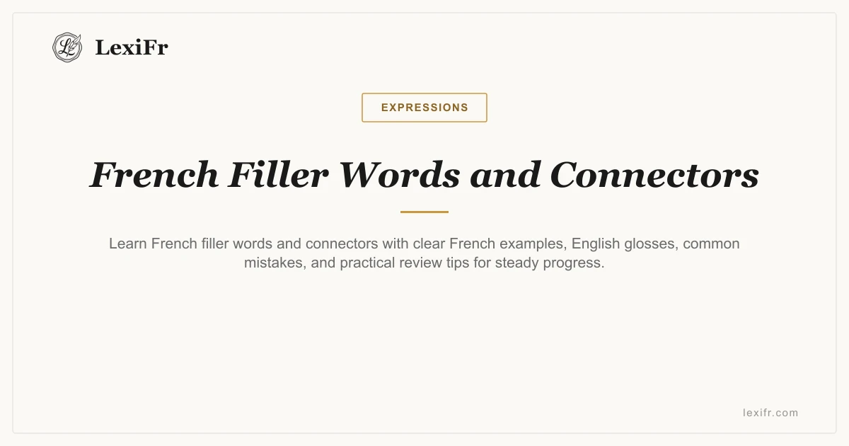 French Filler Words and Connectors - article illustration