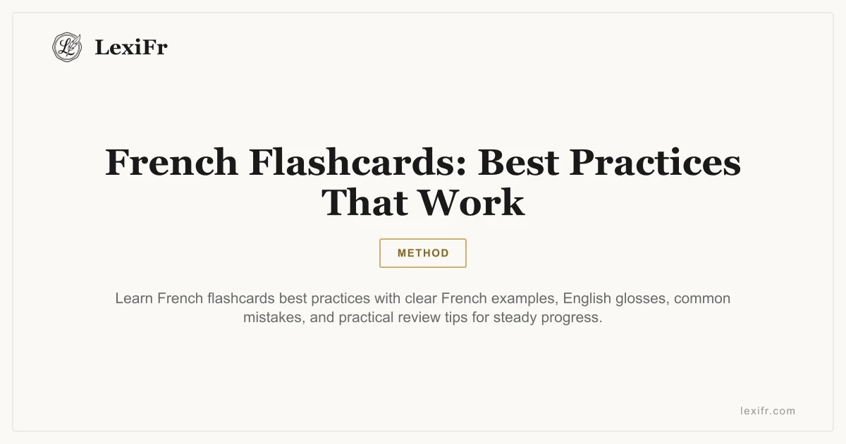 French Flashcards: Best Practices That Work - article illustration