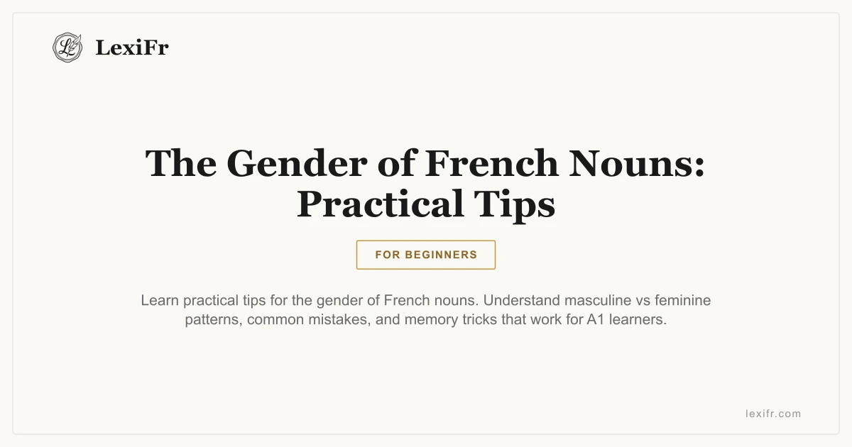 The Gender of French Nouns: Practical Tips - article illustration