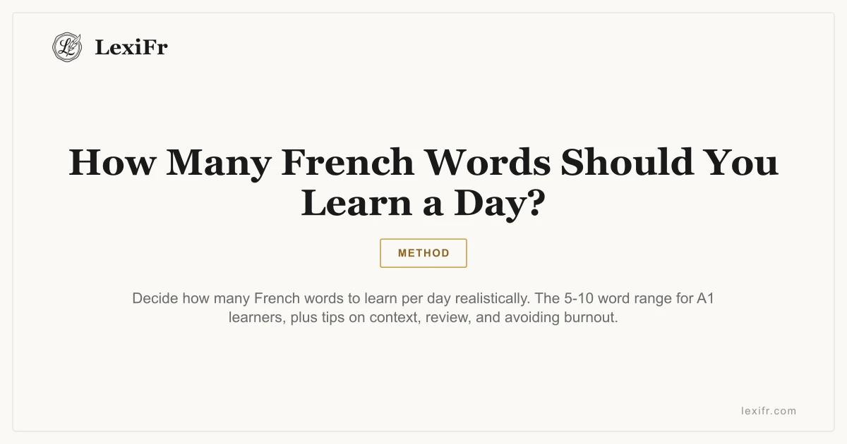 How Many French Words Should You Learn a Day? - article illustration