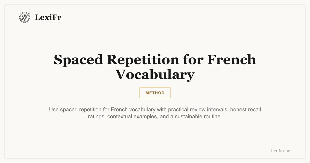 Spaced Repetition for French Vocabulary - article illustration