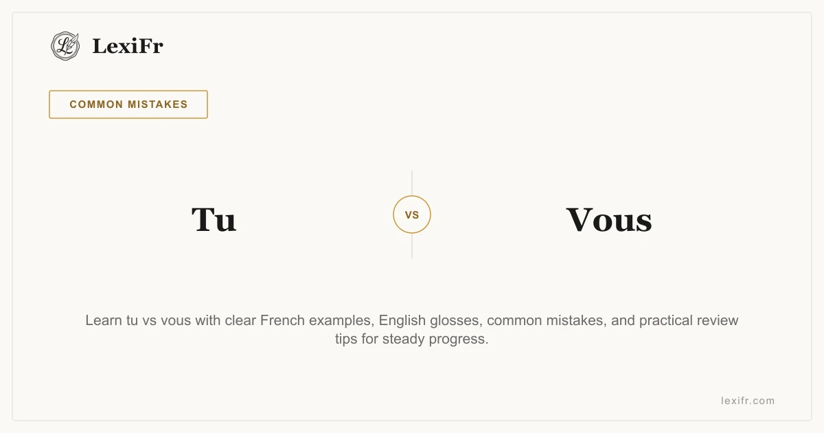 Tu vs Vous: Getting French Address Right - article illustration