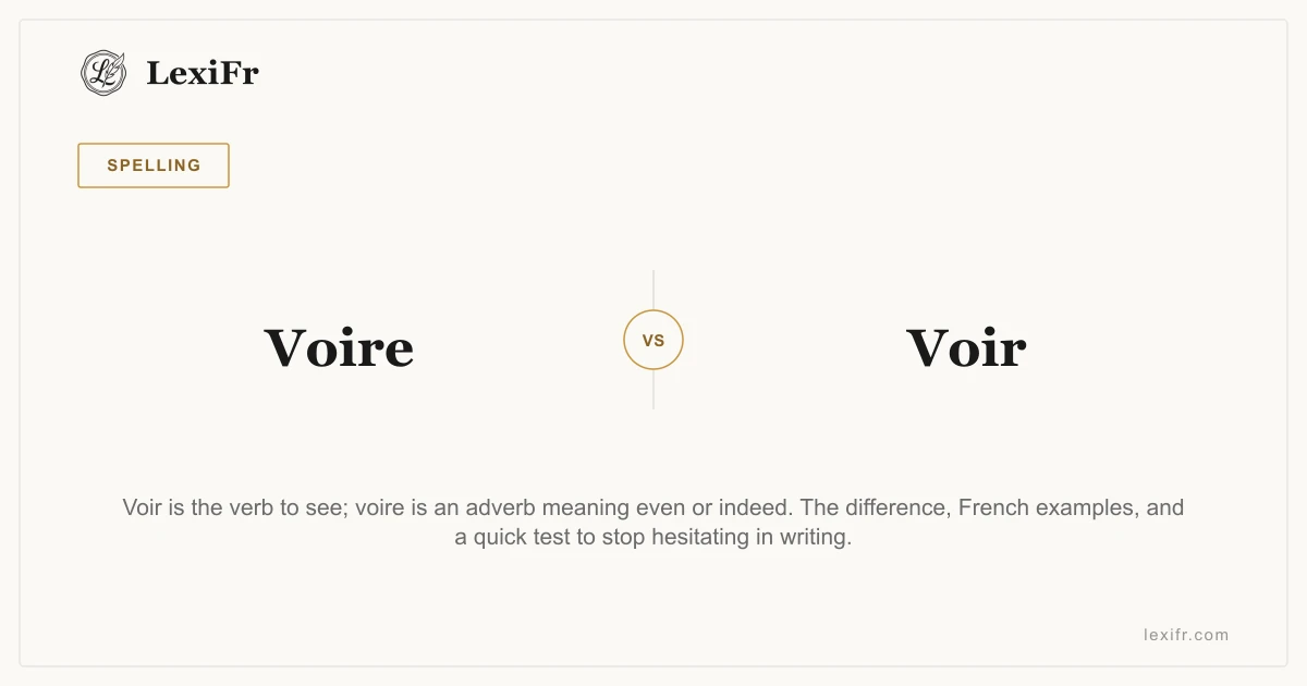 Voire vs Voir: How Not to Confuse Them - article illustration